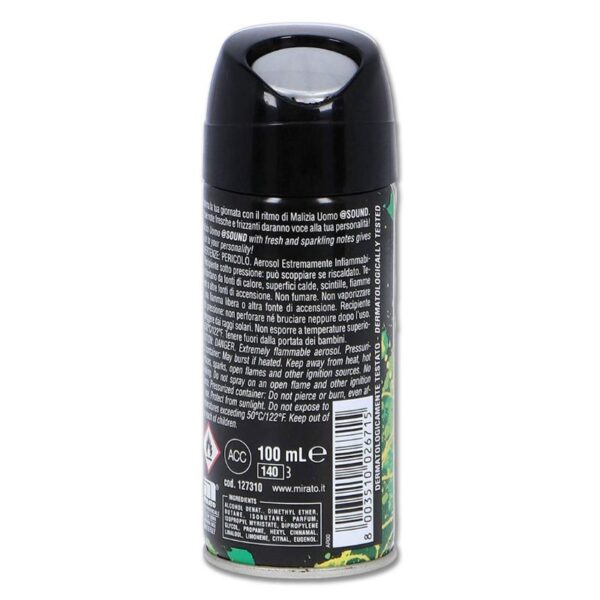 DEODORANTE MALIZIA UOMO 100ML SPRAY  SOUND - immagine 3