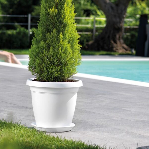 VASO VERONA 35CM BIANCO - immagine 3