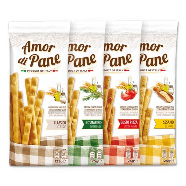 GRISSINI AMOR DI PANE 125GR MIX