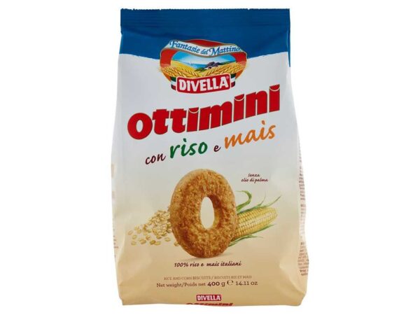BISCOTTI DIVELLA 400GR MAIS E RISO