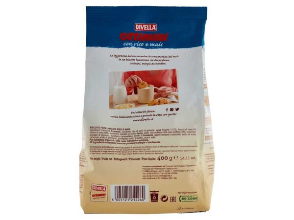 BISCOTTI DIVELLA 400GR MAIS E RISO - immagine 3