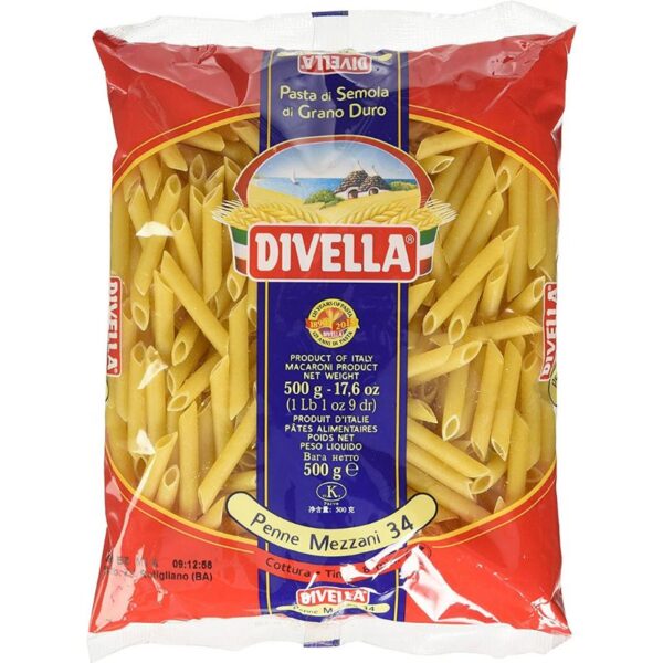 PASTA DIVELLA GR.500 PENNE MEZZANI