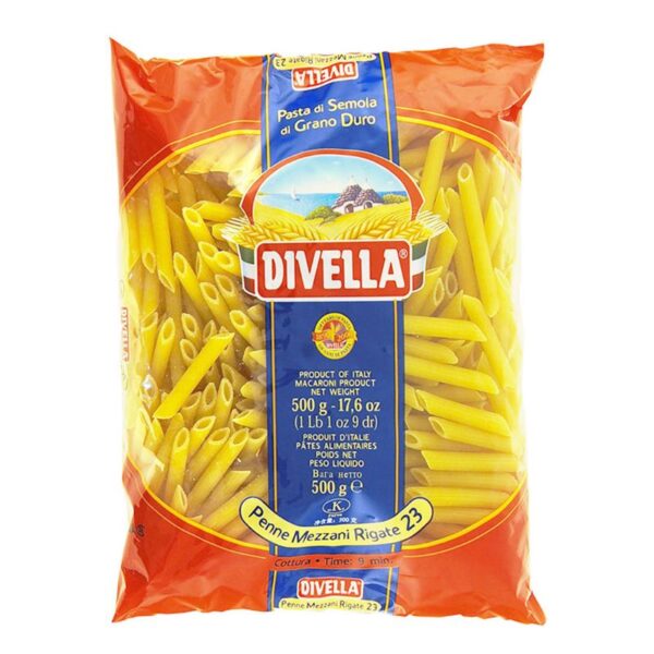 PASTA DIVELLA GR.500 PENNE MEZZANI RIGATI