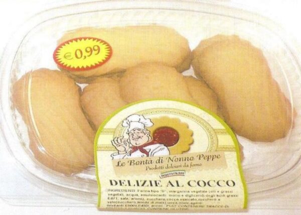 BISCOTTI DELIZIE AL COCCO 160GR VASCHETTA