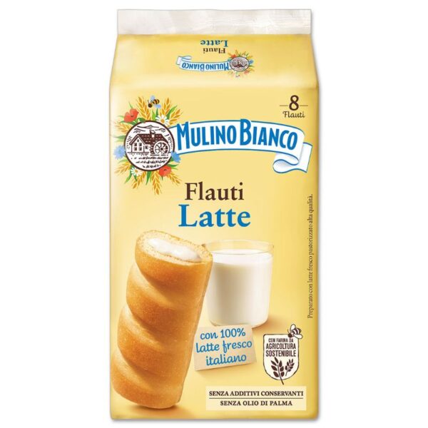 MERENDINE MULINO BIANCO 280GR 8PZ FLAUTI AL LATTE - immagine 2