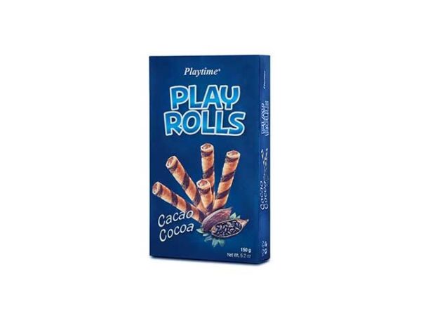 BISCOTTI PLAY ROLLS 150GR CACAO