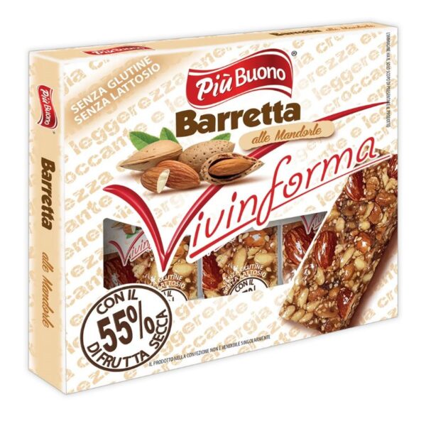 BARRETTE PIU'BUONO 90GR 3PZ MANDORLE
