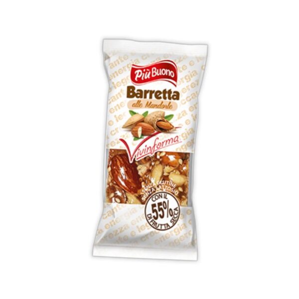 BARRETTE PIU'BUONO 90GR 3PZ MANDORLE - immagine 2