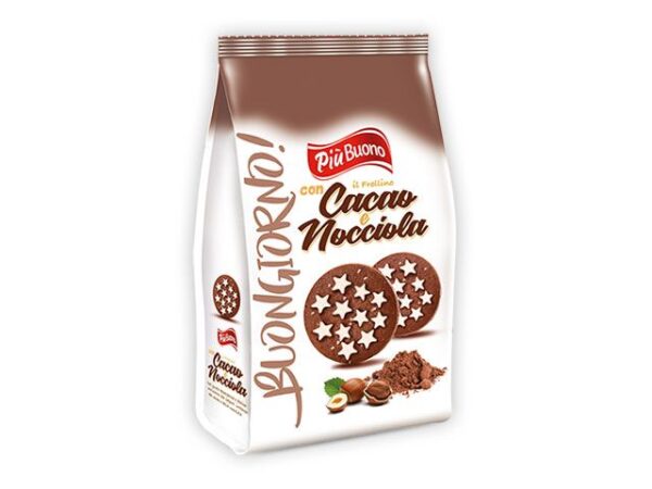 BISCOTTI PIU'BUONO FROLLINI 300GR CACAO E NOCCIOLA