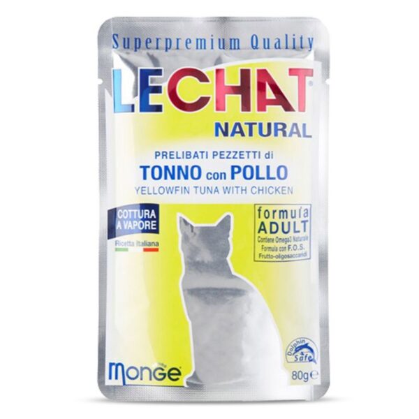 CIBO GATTI LECHAT BUSTA 80GR TONNO/POLLO