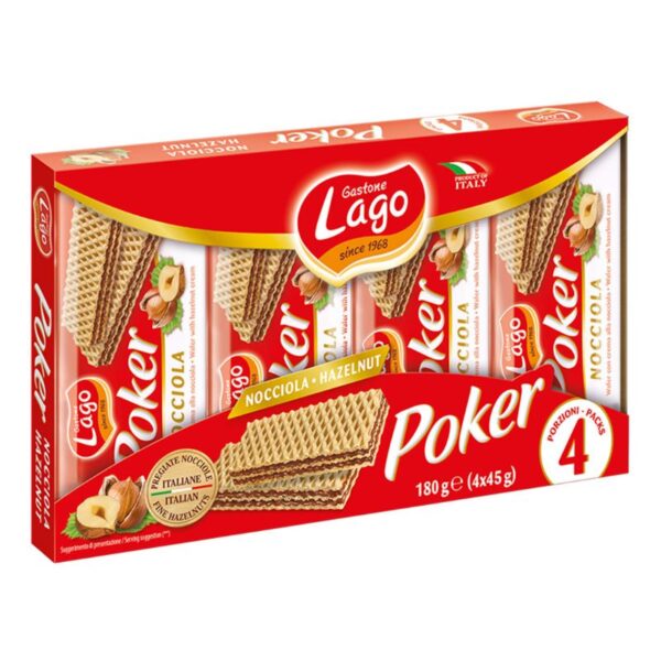 WAFER POKER ELLEDI 45GR 4PZ NOCCIOLA