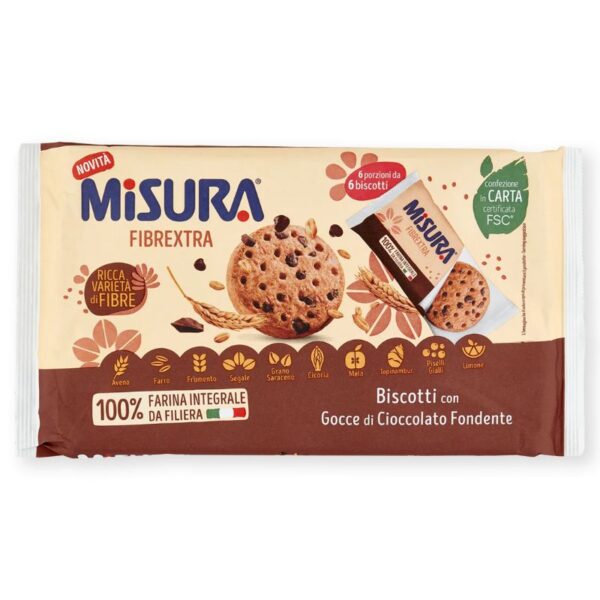 BISCOTTI MISURA FIBREXTRA 280G RICCA VARIETÀ CON GOCCE CIOCCOLATO