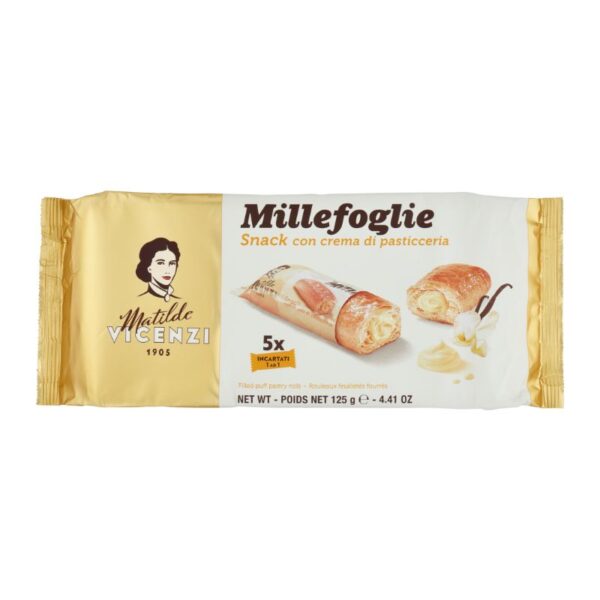 MINI SNACK MILLEFOGLIE VICENZI 125G  CREMA