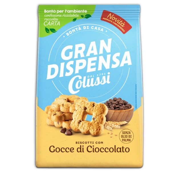 FROLLINI CON GOCCE DI CIOCCOLATO COLUSSIGRAN DISPENSA 600G