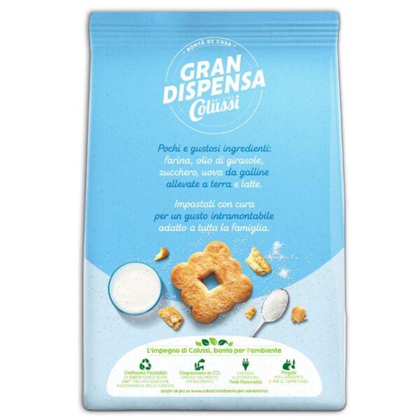 FROLLINI CON ZUCCHERO IN SUPERFICIE  COLUSSI GRAN DISPENSA 600G - immagine 3