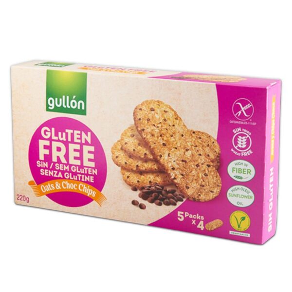 BISCOTTI GULLON 220GR SENZA GLUTINE  AVENA E GOCCE DI CIOCCOLATO
