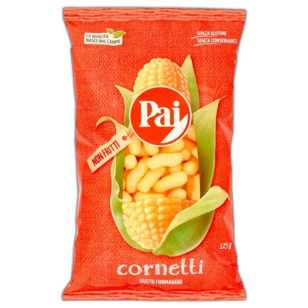 PATATINE PAI 125G CORNETTI FORMAGGIO TRASPARENTI