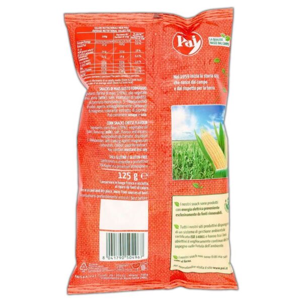 PATATINE PAI 125G CORNETTI FORMAGGIO TRASPARENTI - immagine 3