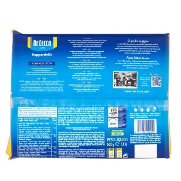 PASTA DE CECCO 500G PAPPARDELLE NIDI - immagine 3