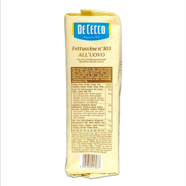 PASTA DE CECCO 500G FETTUCCINE ALL'UOVO - immagine 4