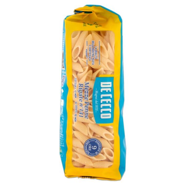 PASTA DE CECCO 500G MEZZE PENNE RIGATE - immagine 2