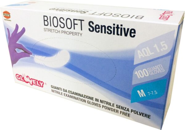 GUANTI IN NITRILE SENZA POLVERE 100PZ M