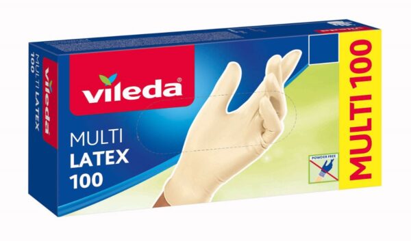 GUANTI VILEDA LATEX 100 PZ TG.S-M