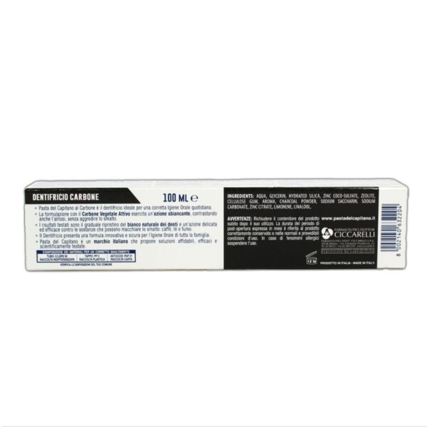 DENTIFRICIO PASTA DEL CAPITANO 100ML CARBONE - immagine 3