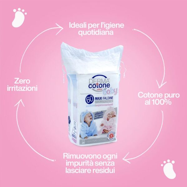 QUADROTTI DERMACOTONE 60PZ FALDINE BABY - immagine 2