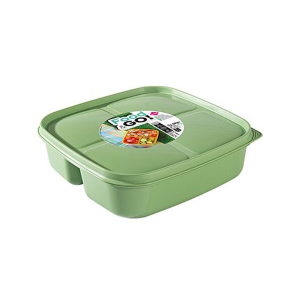 CONTENITORE 3 SCOMPARTI FOOD&GO QUADRATO COLORI ASSORTITI - immagine 2