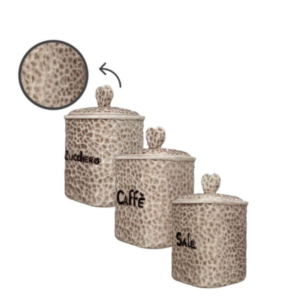 BARATTOLI 3PZ 10CM H.15CM TORTORA - immagine 2