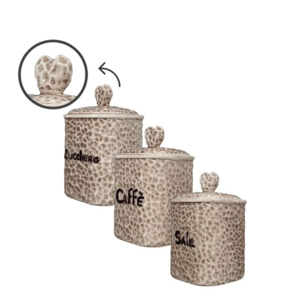 BARATTOLI 3PZ 10CM H.15CM TORTORA - immagine 3
