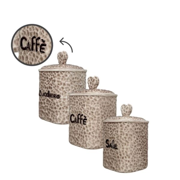 BARATTOLI 3PZ 10CM H.15CM TORTORA - immagine 4
