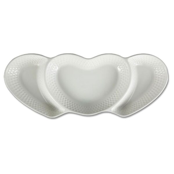 ANTIPASTIERA FORMA CUORE 37X13CM  IN CERAMICA - immagine 2