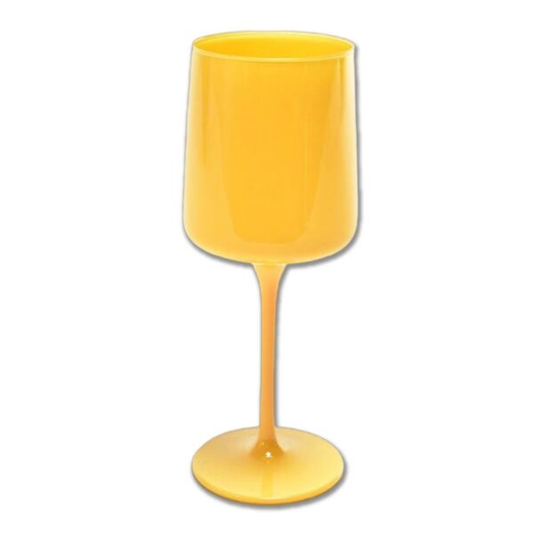 CALICI ELEGANT 3PZ 320ML IN VETRO VENICE GIALLO OPACO - immagine 2