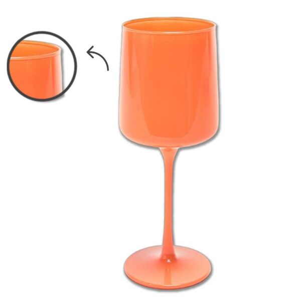 CALICI ELEGANT 3PZ 320ML IN VETRO VENICE ARANCIO OPACO - immagine 3