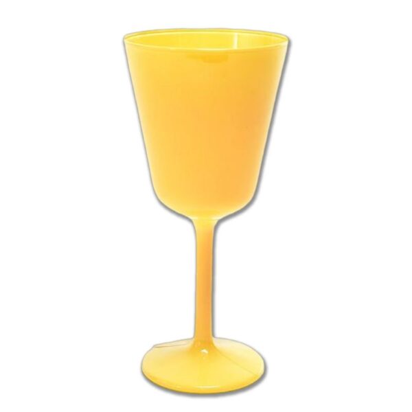 CALICI ELEGANT 3PZ 280ML IN VETRO VENICE GIALLO OPACO - immagine 2