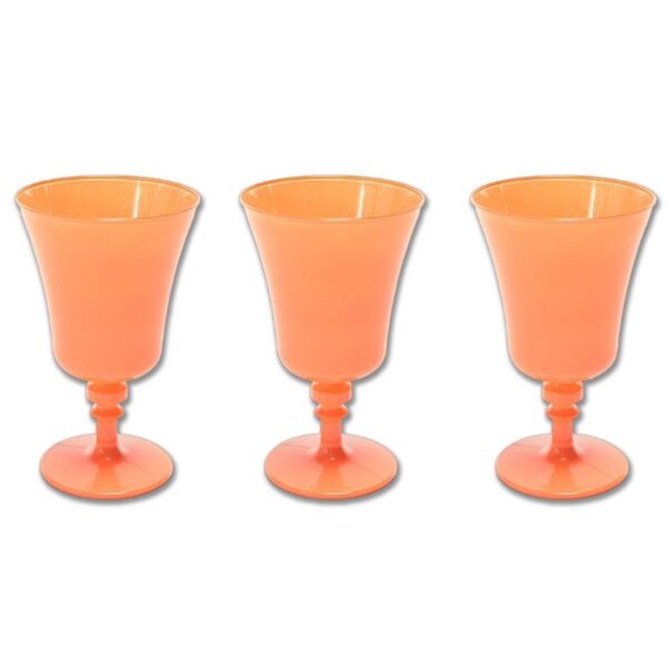 CALICI ELEGANT 3PZ 280ML IN VETRO ROME ARANCIO OPACO