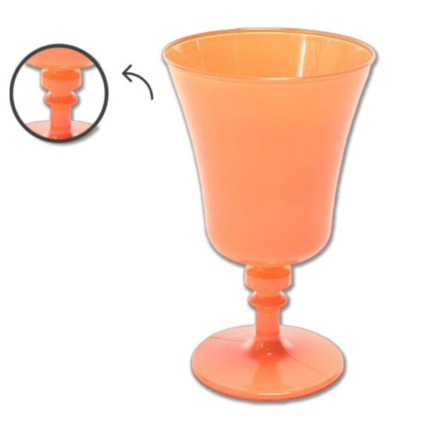 CALICI ELEGANT 3PZ 280ML IN VETRO ROME ARANCIO OPACO - immagine 3