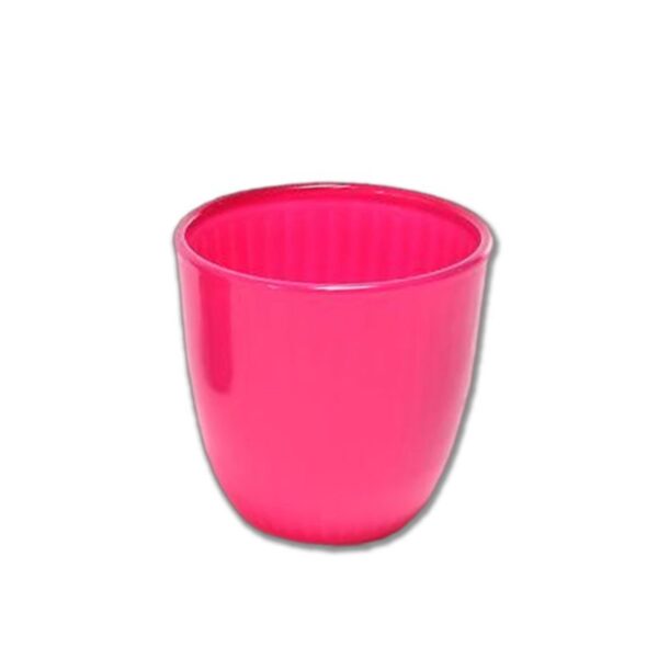 BICCHIERI 6PZ 295ML IN VETRO RIGATO ROSA OPACO - immagine 2