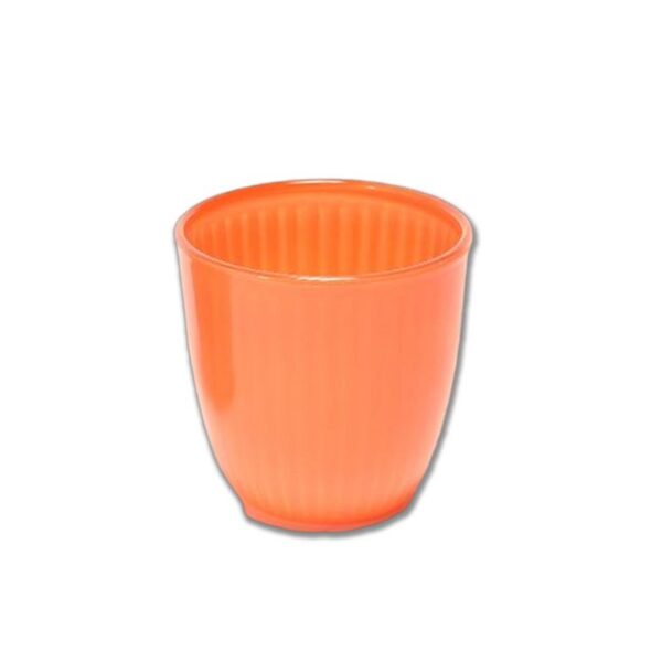 BICCHIERI 6PZ 295ML IN VETRO RIGATO ARANCIO OPACO - immagine 2