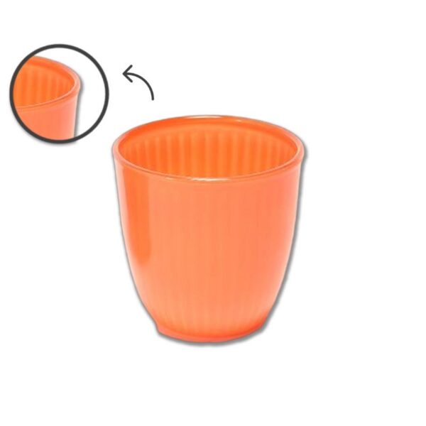 BICCHIERI 6PZ 295ML IN VETRO RIGATO ARANCIO OPACO - immagine 3