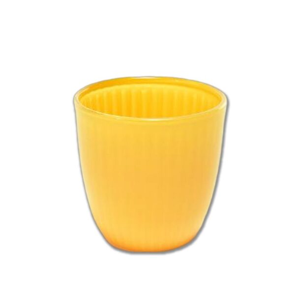 BICCHIERI 6PZ 295ML IN VETRO RIGATO GIALLO OPACO - immagine 2