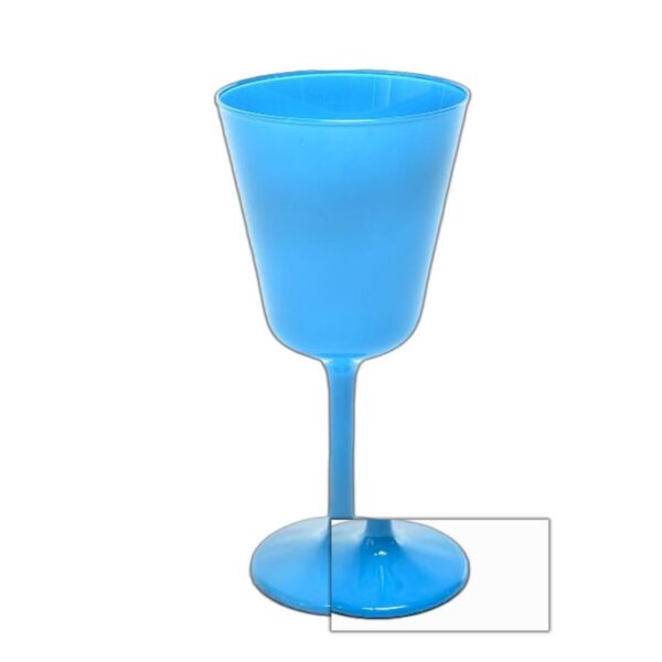 CALICI VETRO NAPLES BLUE OPACO 3PZ 280ML - immagine 3