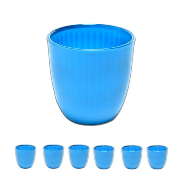 BICCHIERI VETRO 6PZ BLUE OPACO 295ML