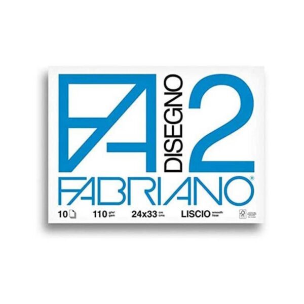 ALBUM DISEGNO FABRIANO F2 10FF LISCIO 24X33