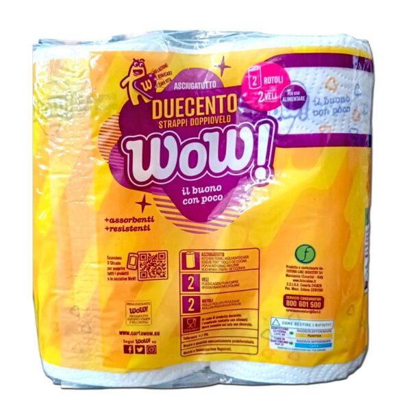 ASCIUGATUTTO WOW 2 ROTOLI 2 VELI - immagine 2
