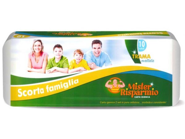 CARTA IGIENICA MISTER RISPARMIO  10 ROTOLI SCORTA FAMIGLIA