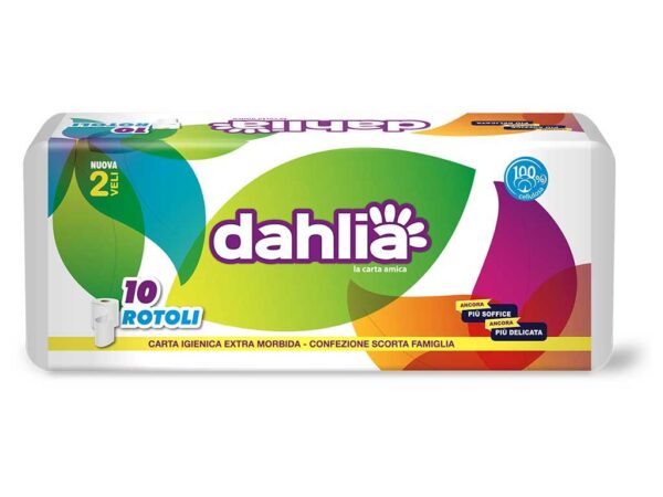 CARTA IGIENICA DAHLIA 10ROT 2V FAMIGLIA