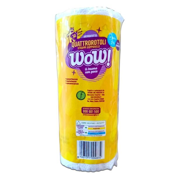 ASCIUGATUTTO WOW 4 ROTOLI 2 VELI - immagine 2